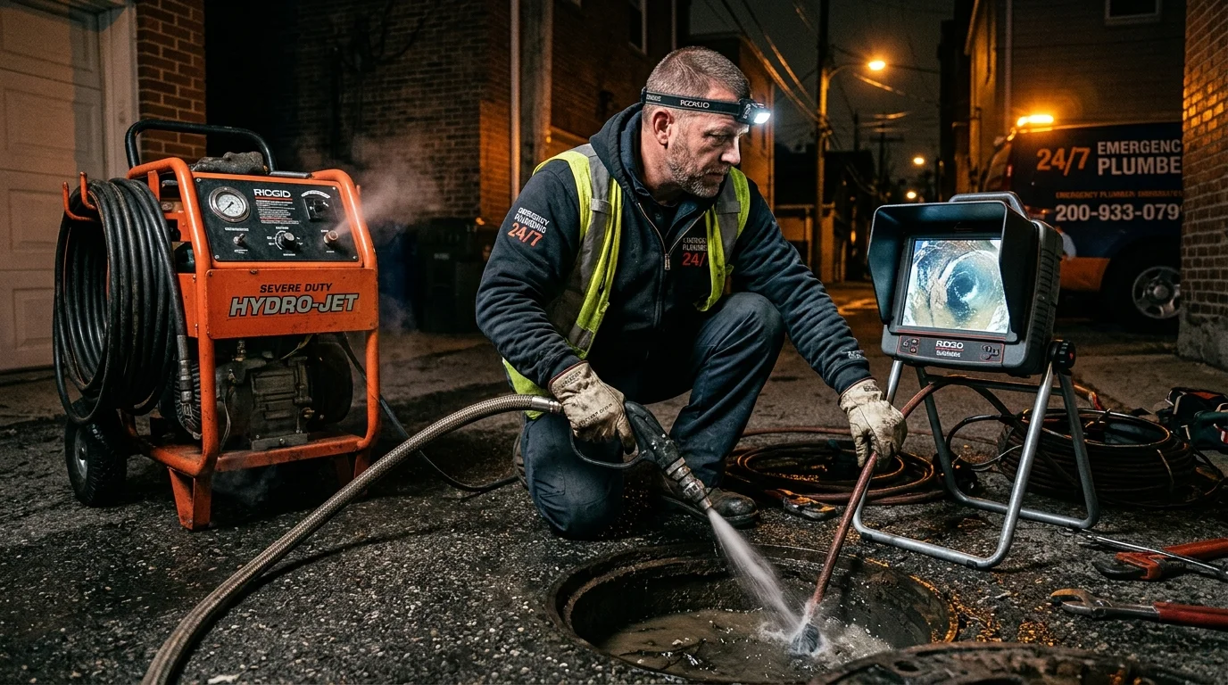 Emergency Sewer Line Backup Clearing